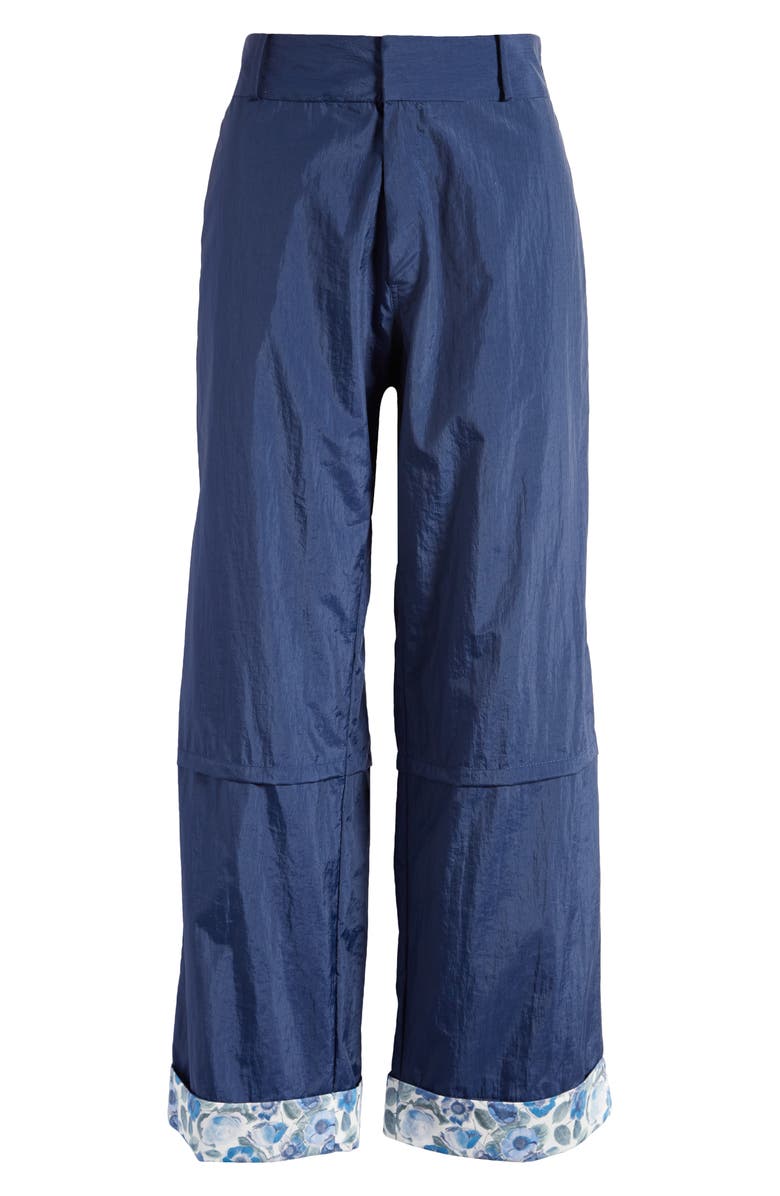 COMING OF AGE x Liberty London Heidi Rose Print Cuff Pants, Alternate, color, Navy/Heidi Rose