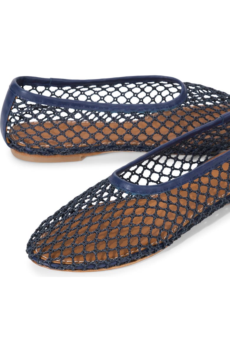 STAUD Alba Ballet Flat, Alternate, color, Navy