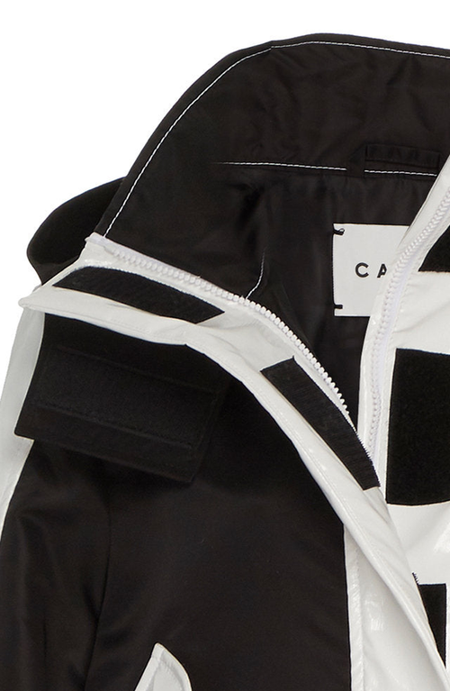 Caalo Water-resistant Convertible Sustainable Raincoat In Black