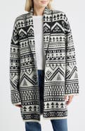 Lucky Brand Fair Isle Shawl Collar Cardigan
