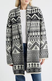 Lucky Brand Fair Isle Shawl Collar Cardigan