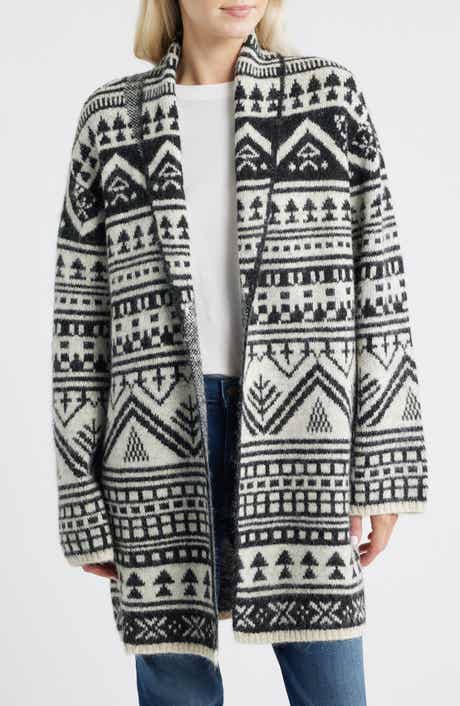 Lucky Brand Fair Isle Shawl Collar Cardigan