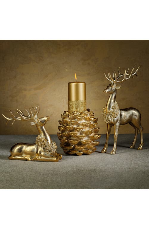 Zodax Clara Golden Deer Figurine In Gold