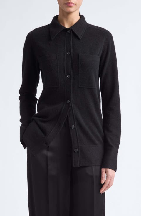 Cashmere Button Down Knit Shirt