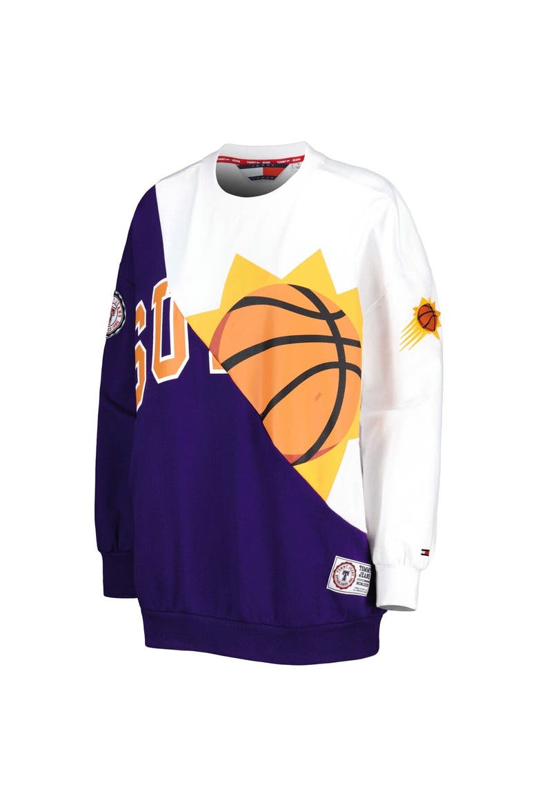 Women's Tommy Jeans Purple/White Phoenix Suns Ariel Pullover Sweatshirt, Alternate, color, Purple