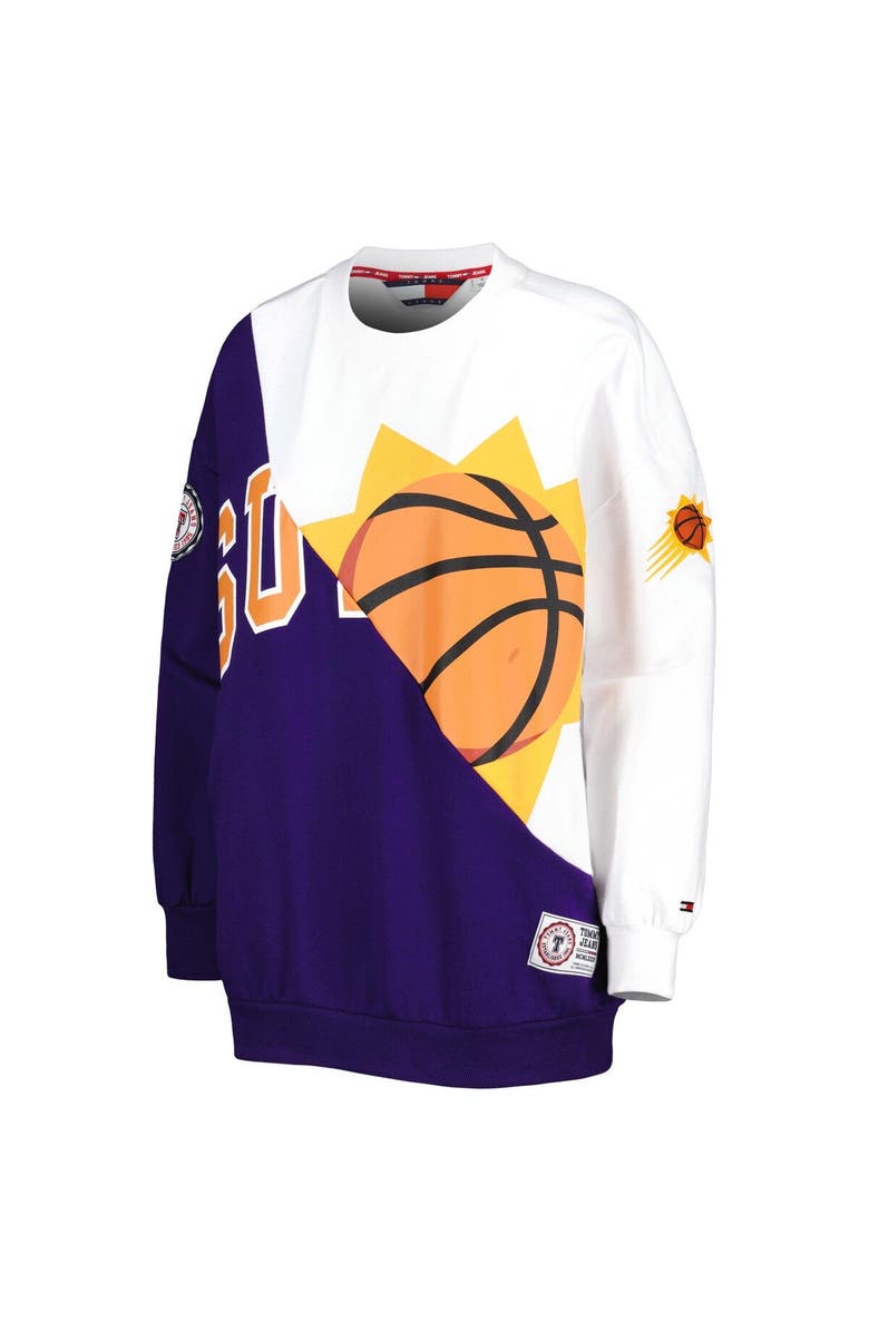 TOMMY JEANS Women's Tommy Jeans Purple/White Phoenix Suns Ariel Pullover Sweatshirt, Alternate, color, Purple