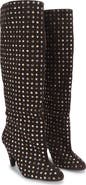 Kurt Geiger London Lambeth Studded Slouchy Leather Knee High Boot