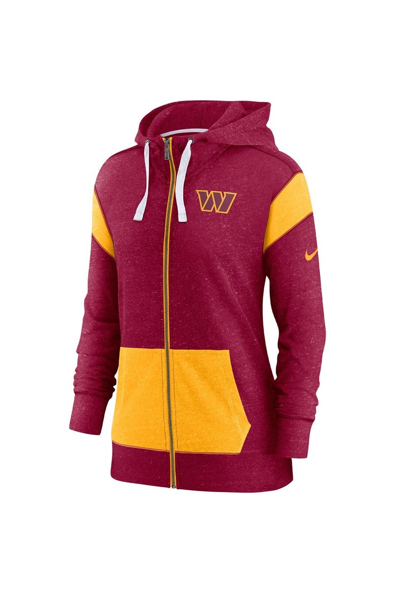 Women's Nike Burgundy/Gold Washington Commanders Monaco Lightweight Full-Zip Hoodie, Alternate, color, Burgundy