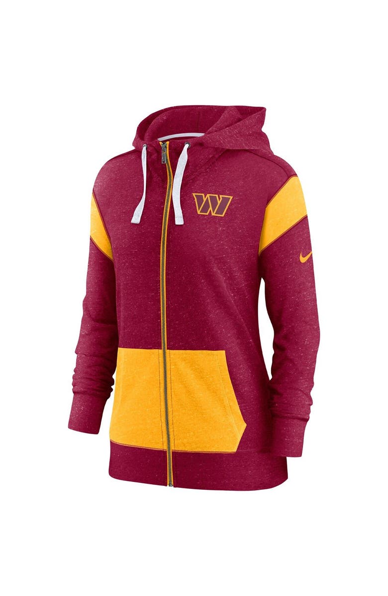 Nike Women's Nike Burgundy/Gold Washington Commanders Monaco Lightweight Full-Zip Hoodie, Alternate, color, Burgundy