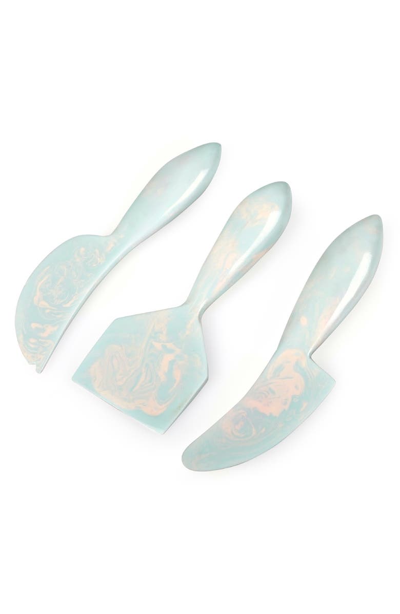 Casa Amarosa Set of 3 Resin Cheese Knives, Main, color, Light Blue