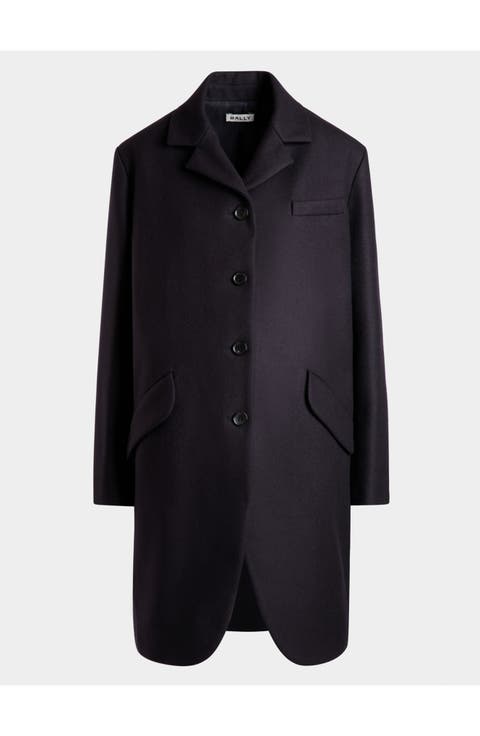 Single-Breasted Midi Coat