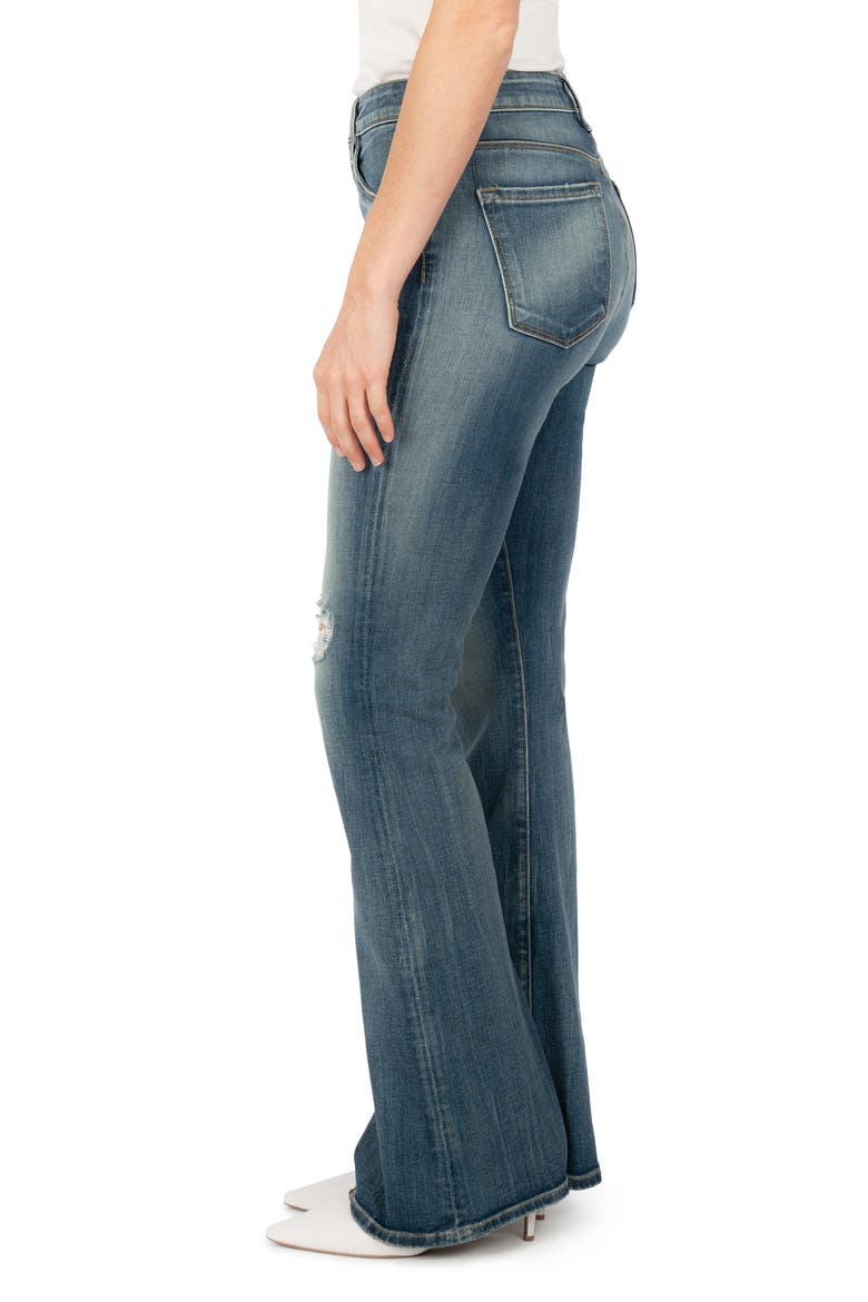 KUT from the Kloth Ana Ripped High Waist Flare Jeans, Alternate, color, MAGNITUDE