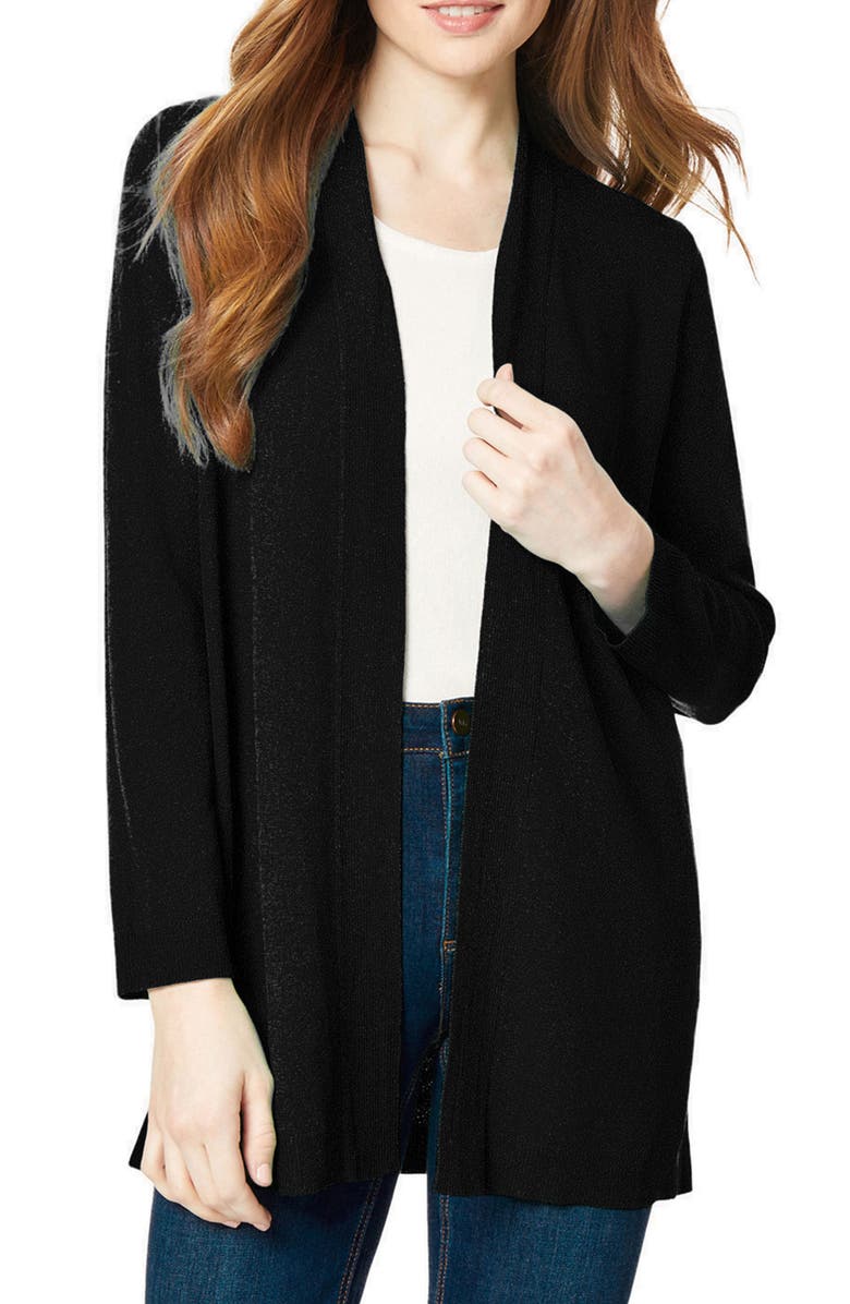 Jones New York Open Front Cardigan, Main, color, Jones Black