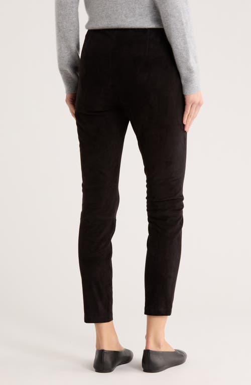 Theory Adbelle High Waist Crop Suede Pants In Black