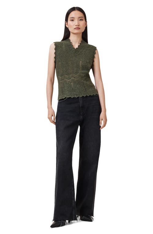 Allsaints Vanessa Pointelle Knit Sweater Vest