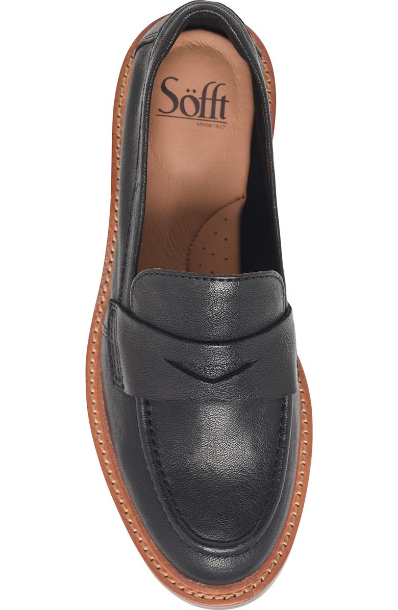 Söfft Mara Penny Loafer, Alternate, color, Black