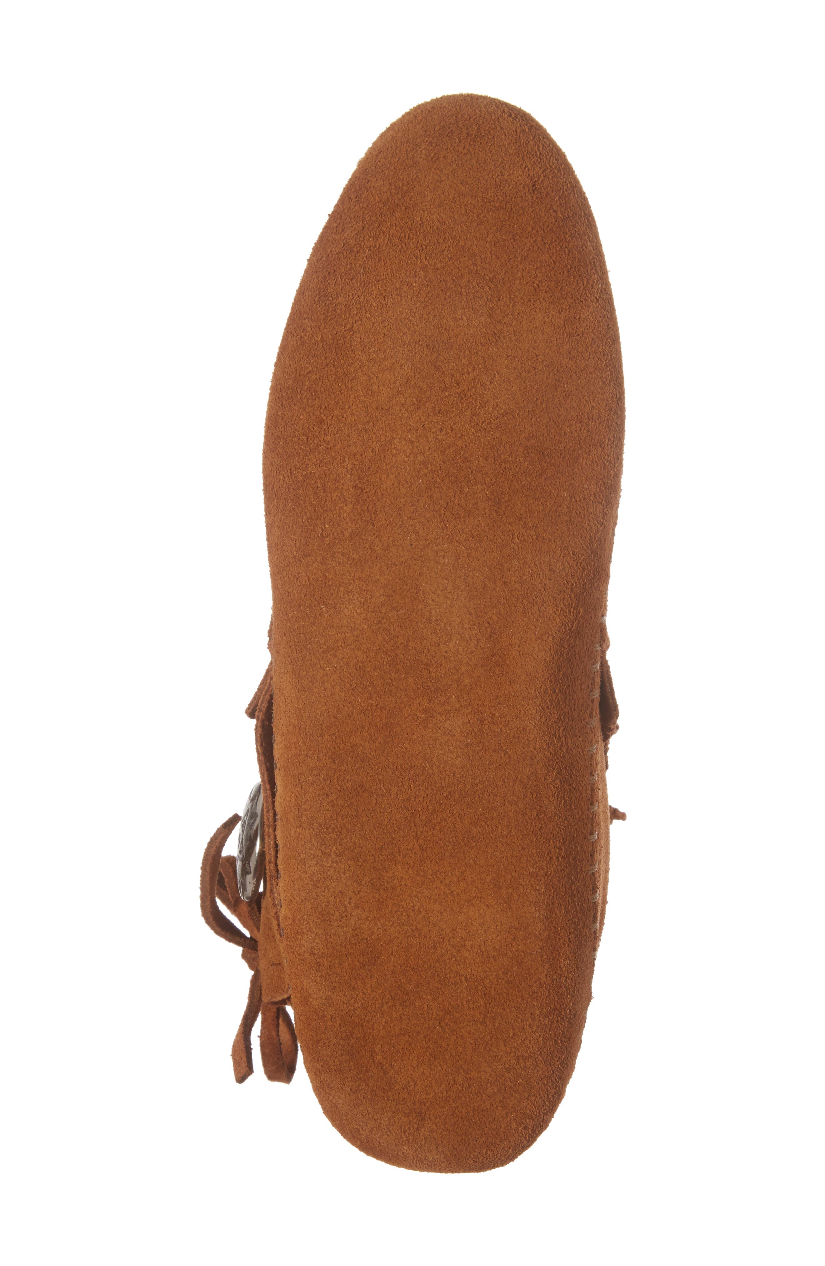 Minnetonka Two-Button Softsole Bootie, Alternate, color, Brown