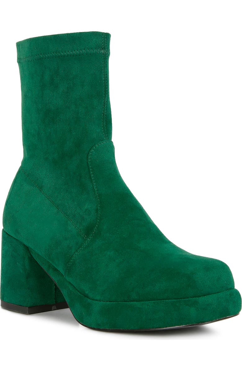 Rag & Co Two Cubes Bootie, Main, color, Dark Green