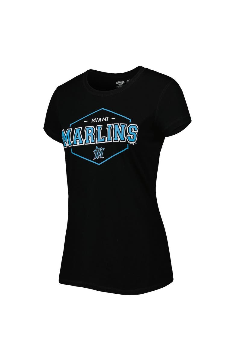 CONCEPTS SPORT Women's Concepts Sport Black/Gray Miami Marlins Badge T-Shirt & Pajama Pants Sleep Set, Alternate, color, Black