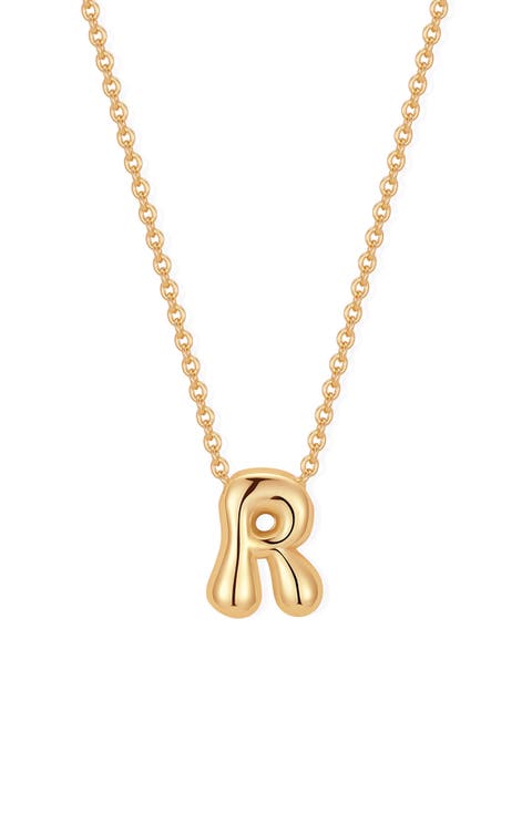 Mini Pippa Bubble Initial Pendant Necklace