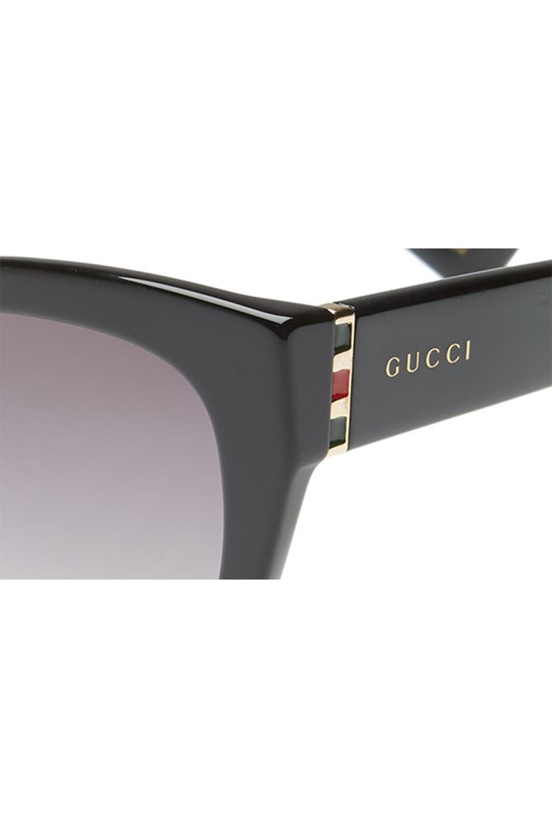 53mm Cat Eye Sunglasses, Alternate, color, BLACK