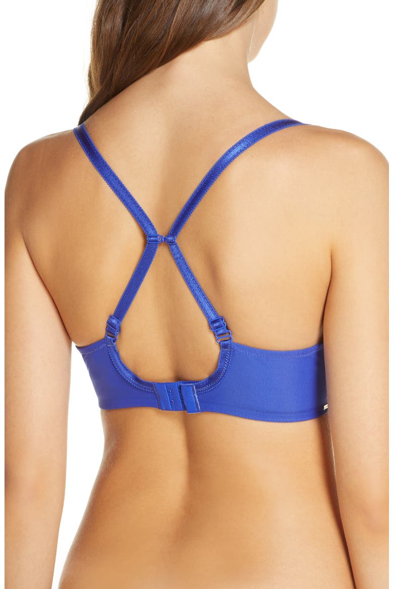 Parisian Allure Plunge Underwire Bra, Alternate, color, BLUE KLEIN