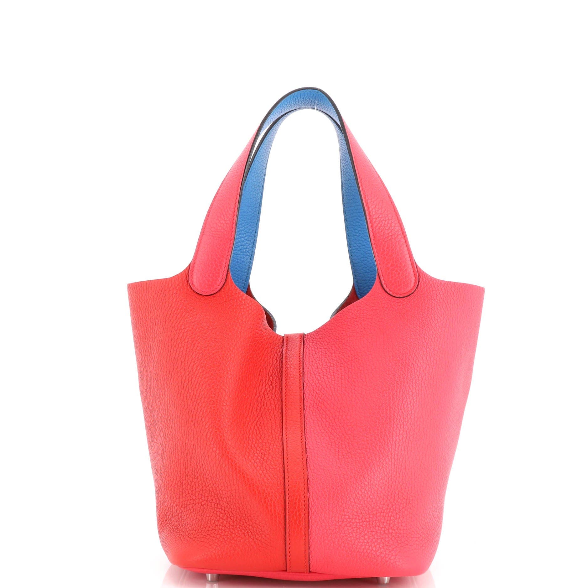 Casaque Picotin Lock Bag Clemence MM, Alternate, color, Red