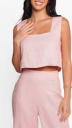 Petal & Pup Devlin Linen Crop Tank