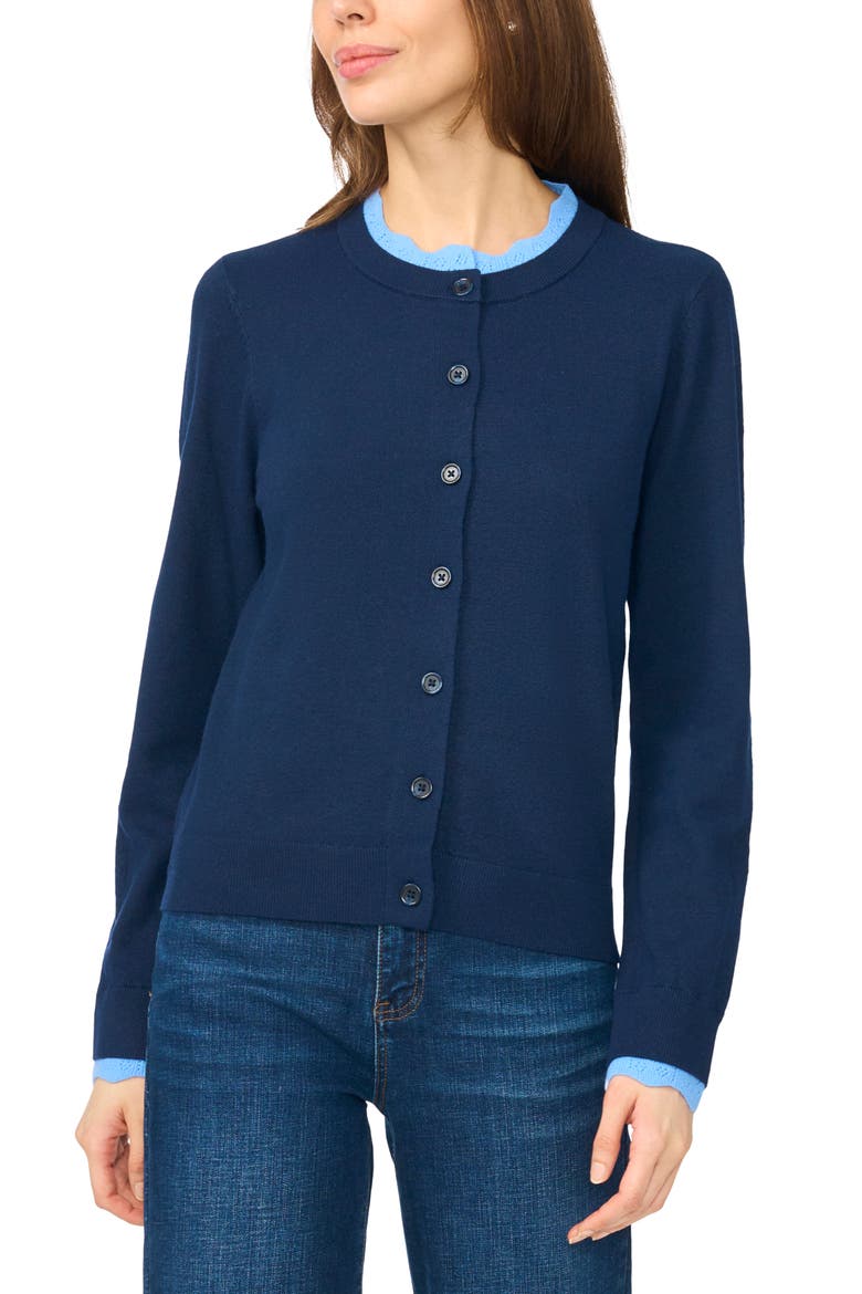 Crewneck Cardigan, Main, color, BLUE MIDNIGHT