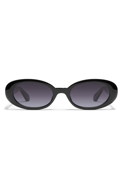 Felt Cute 52mm Gradient Small Oval Sunglasses