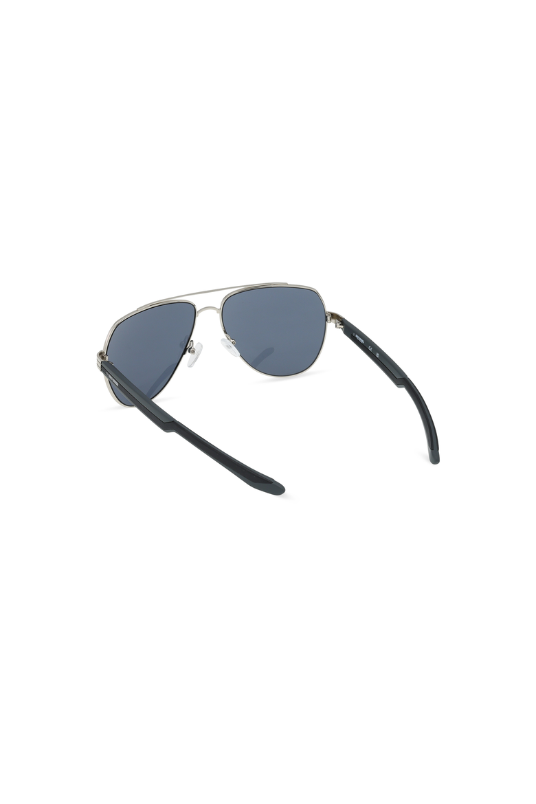 Metal Aviator Sunglasses, Alternate, color, Light Nickeltin / Smoke