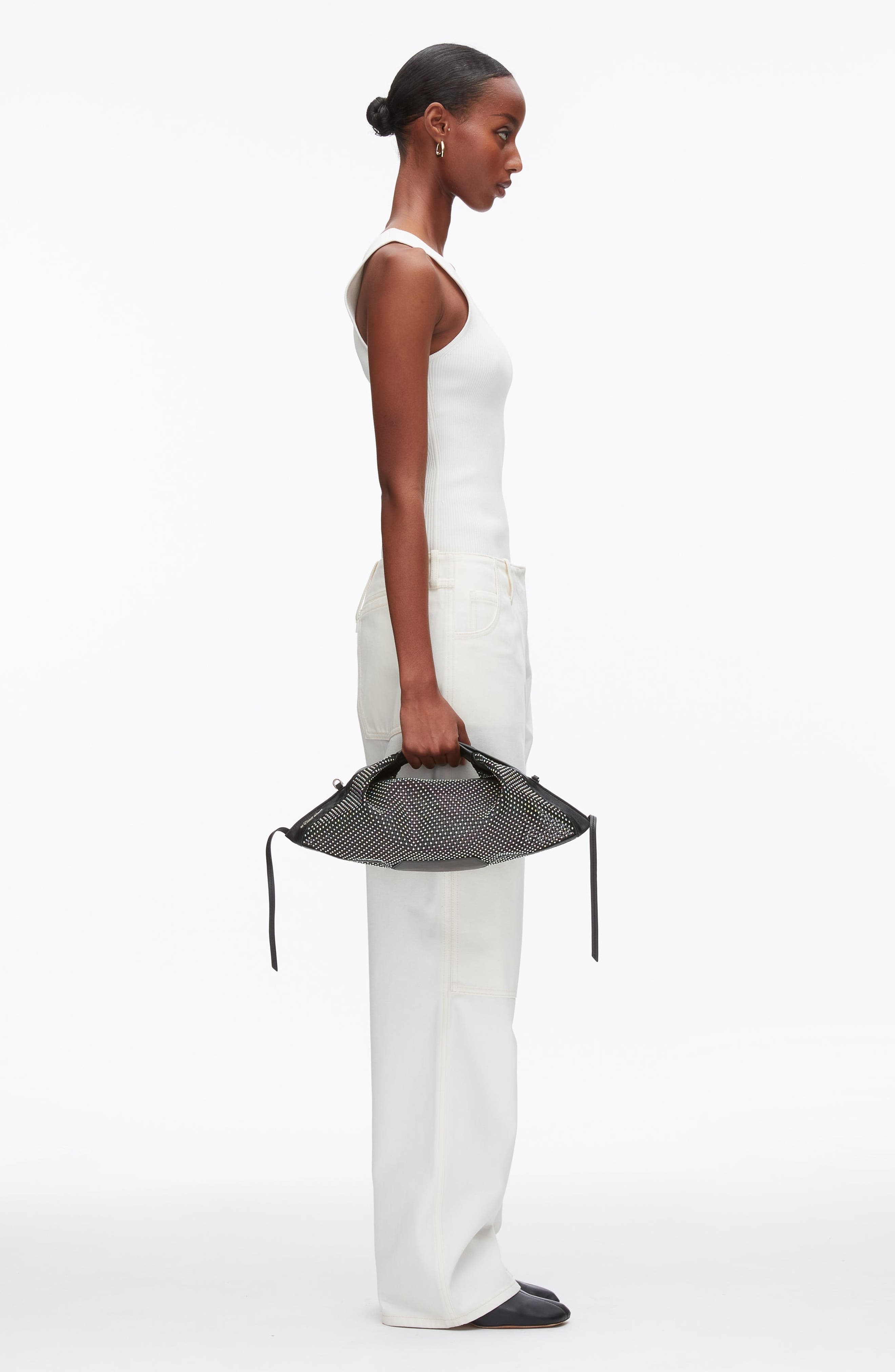 3.1 Phillip Lim Crystal Luna Crossbody Bag, Alternate, color, Black