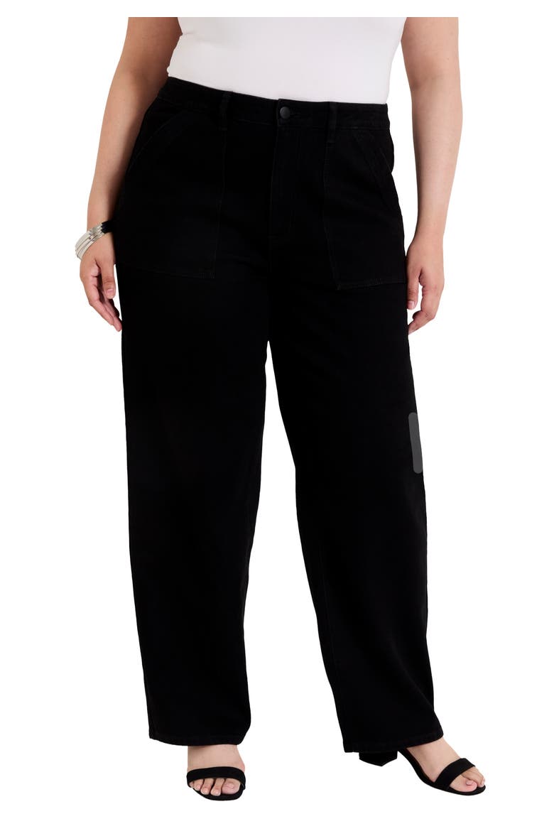 Curvie Fit High Waisted Straight Leg Jean, Main, color, BLACK RINSE
