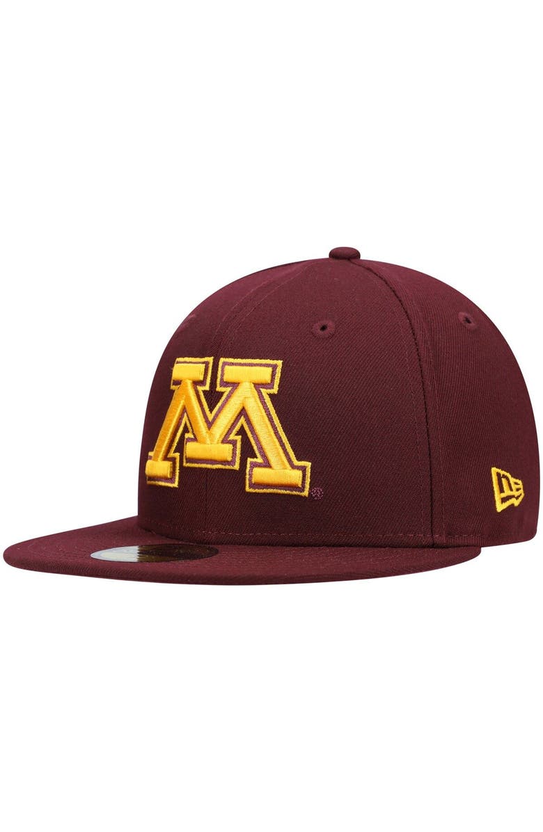 New Era Men's New Era Maroon Minnesota Golden Gophers Logo Basic 59FIFTY Fitted Hat, Alternate, color, Maroon