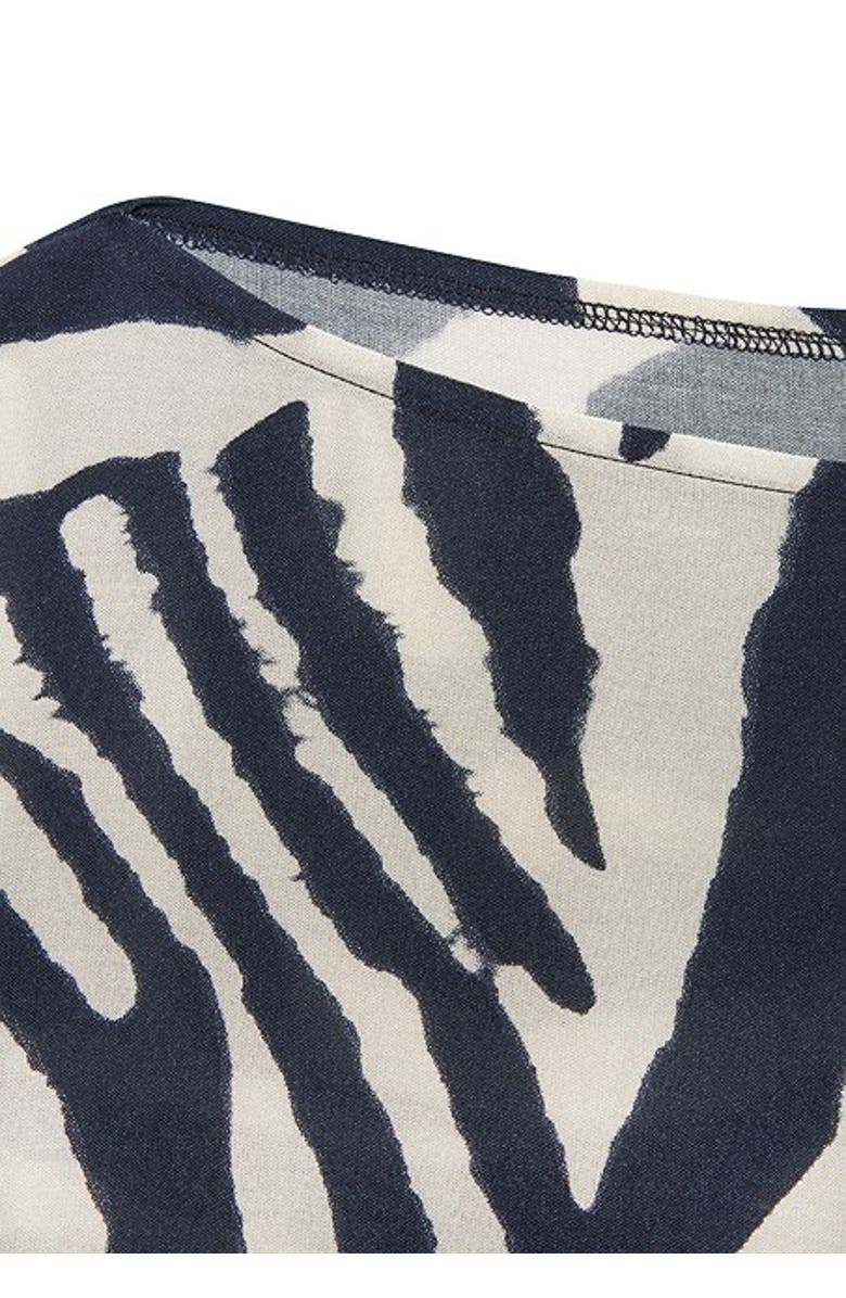 LASCANA Women's Boat Neck Balloon Sleeve Blouse, Alternate, color, Ivory Navy