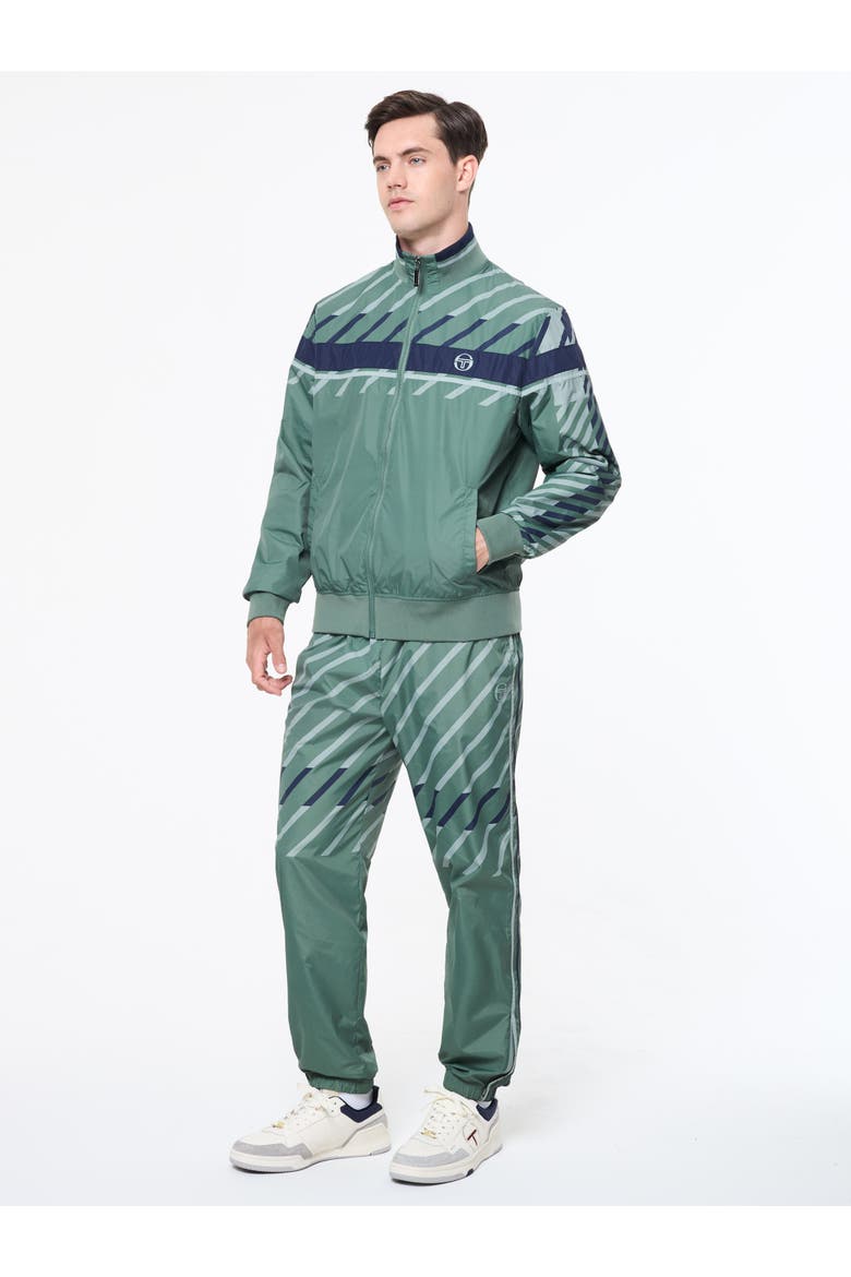 Quadretto Track Jacket, Alternate, color, DUCK GREEN