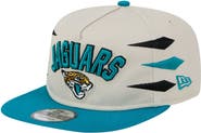 New Era Men's New Era Stone/Teal Jacksonville Jaguars Athletic Golfer Snapback Hat