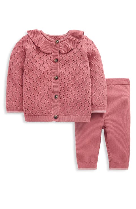 Kids' Pointelle Knitted 2-Piece Set