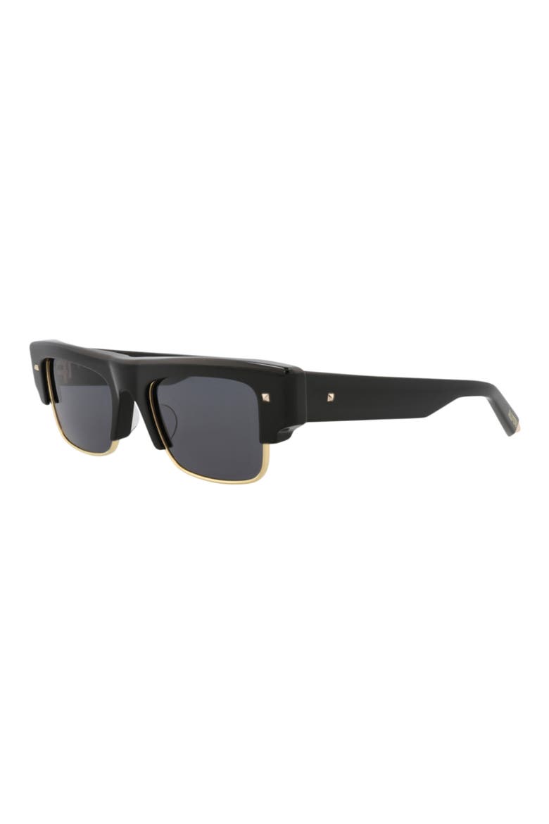 52mm Square Sunglasses, Alternate, color, BLACK BLACK GREY