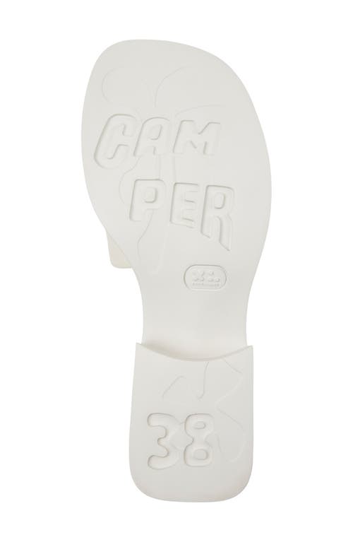Camper Dana Slide Sandal In White Natural