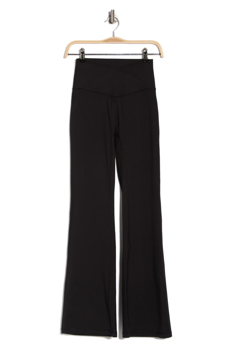 YOGALICIOUS Sophia Crossover Flare Leggings, Alternate, color, Black