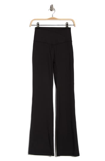 Yogalicious Sophia Crossover Flare Leggings In Black