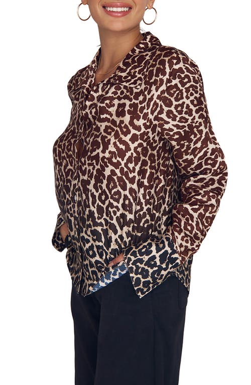 Bella Dahl Ombré Leopard Print Button-up Shirt In Animal Print