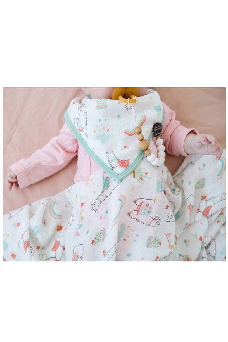 Llama Deluxe Muslin Swaddle Blanket, Alternate, color, LLAMA