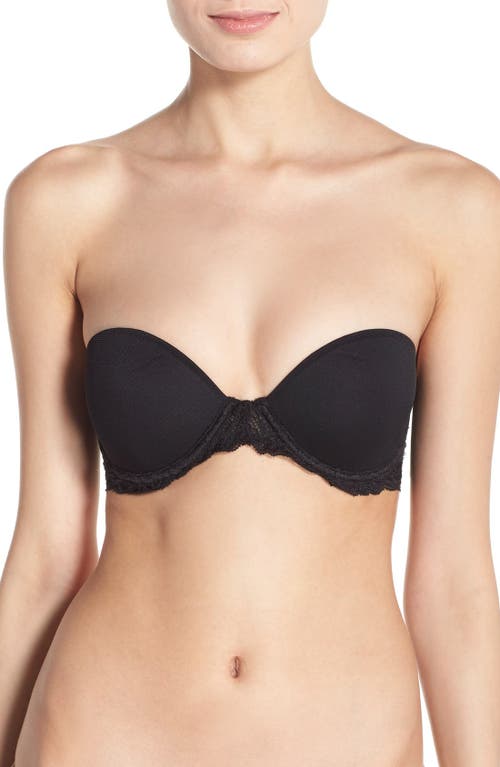 Natori Feathers Underwire Plunge Strapless Bra in Black at Nordstrom, Size 32B
