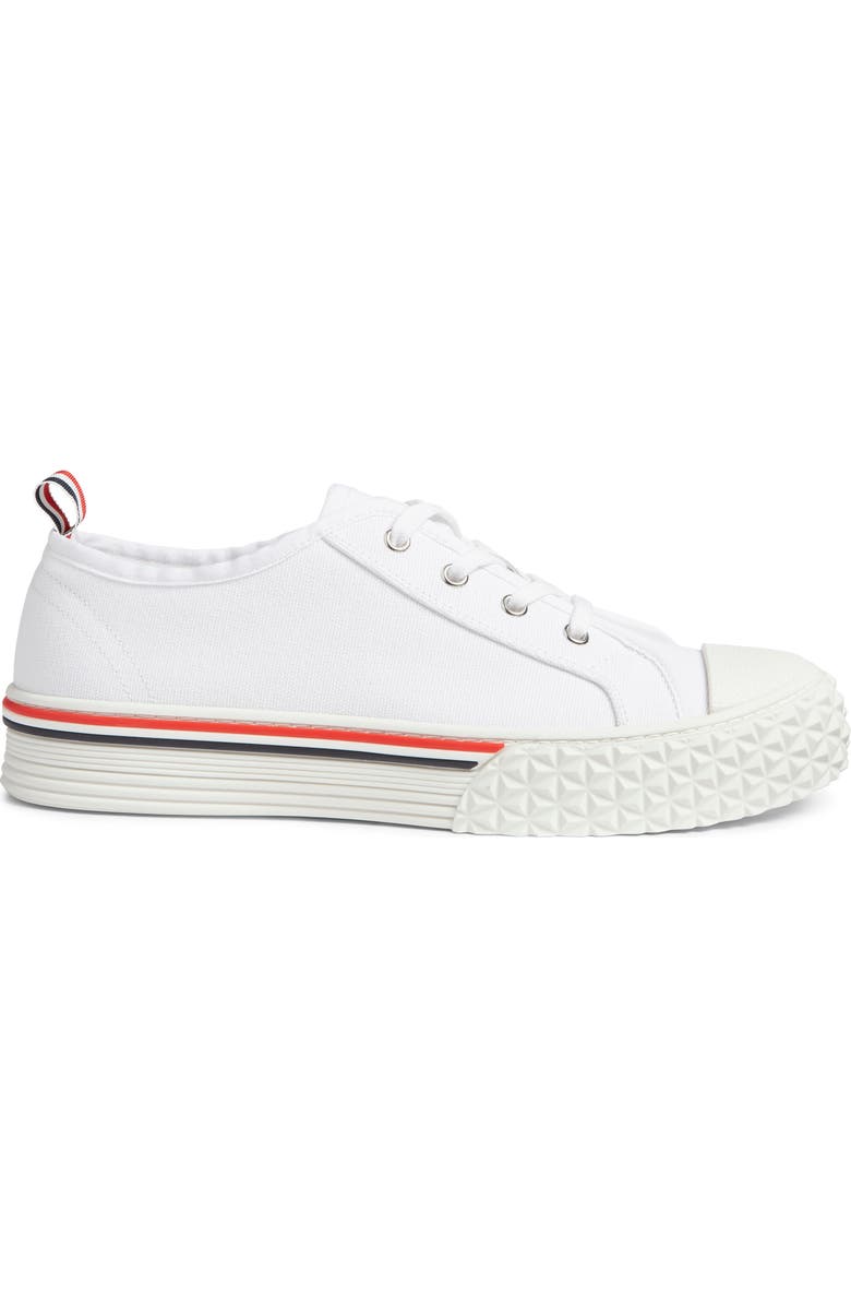 Thom Browne Collegiate Low Top Sneaker, Alternate, color, White