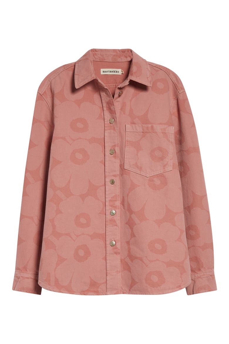 Marimekko Maridenim Vaihe Unikko Denim Shirt Jacket (Women