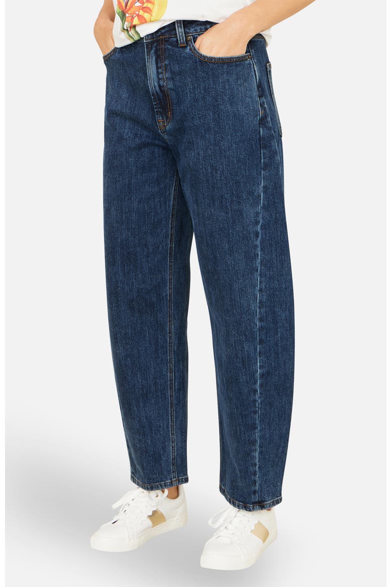 Denim Barrel Relaxed Fit Jeans, Main, color, Blue