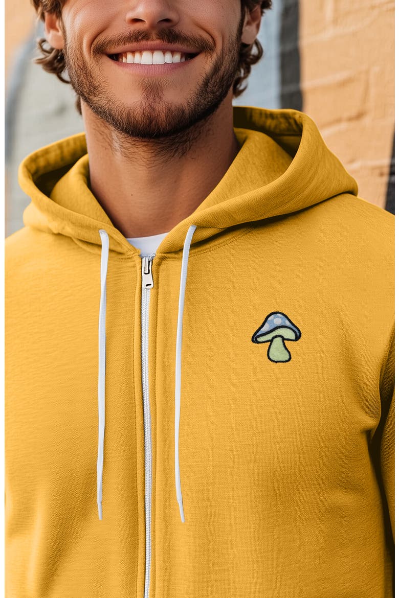 Mushroom Zip Hoodie, Alternate, color, Gold