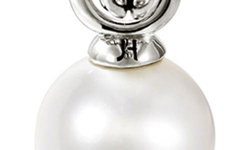 John Hardy Sterling Silver Jh Essentials Freshwater Pearl Hoop Earrings In Metallic